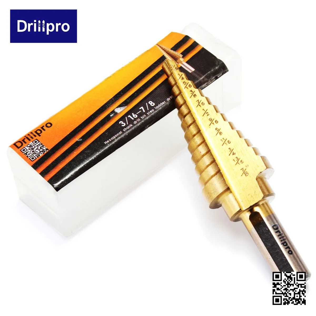 Золотой Drillpro 1x1/"-1-3/8" Шаг сверло набор Титан покрытием высокого Скорость Сталь ступенчатая Буровая головка бура - Цвет: Золотой
