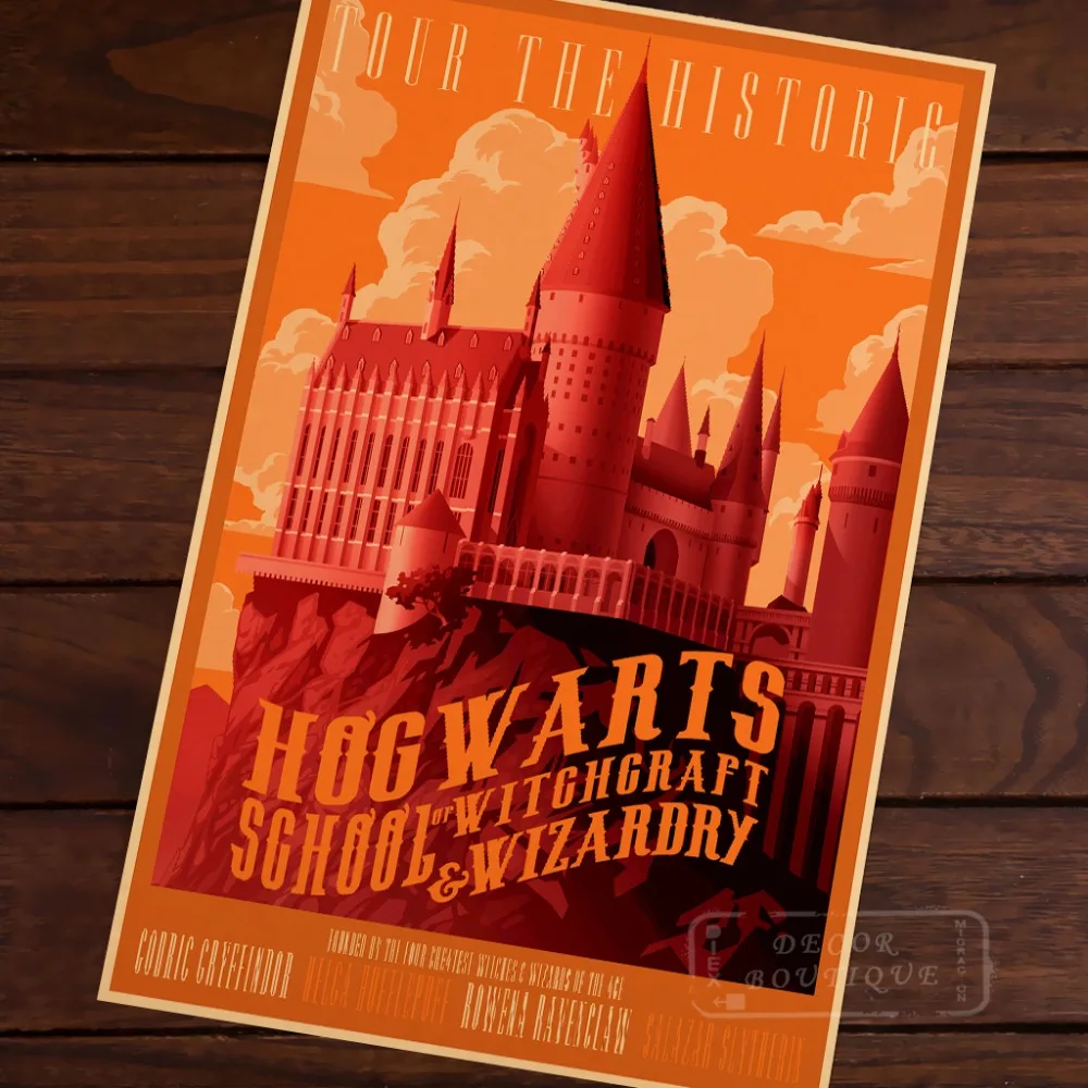Хогвартс магия добро пожаловать в Diagon долину агитация Винтаж Крафт холст