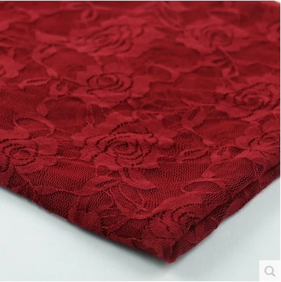 Бесплатная доставка эластичная кружевная сетчатая ткань с розами платье рубашка