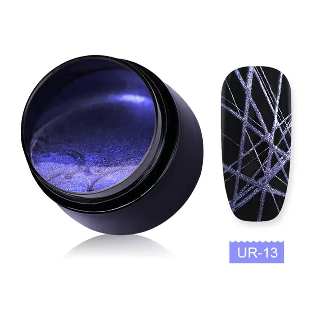 Metallic Spider 113 Ur Sugar 7 мл Блестящий Гель-лак для ногтей с пауком проволочный эластичный рисунок УФ-гель впитывающий вытягивающий Шелковый лак для ногтей с пауком - Цвет: Metallic Spider 113