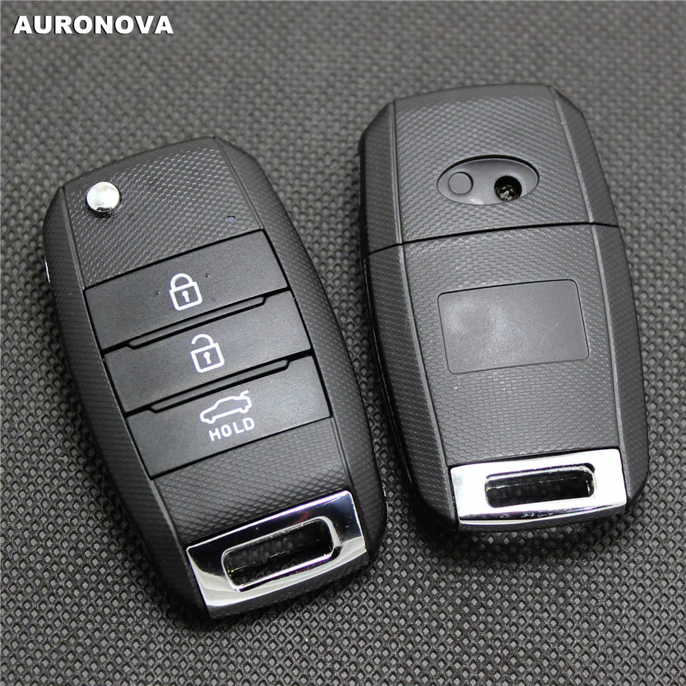 Чехол для ключей AURONOVA складной Kia K2 K3 K5 Carens Cerato Forte Sportage 3 кнопки чехол
