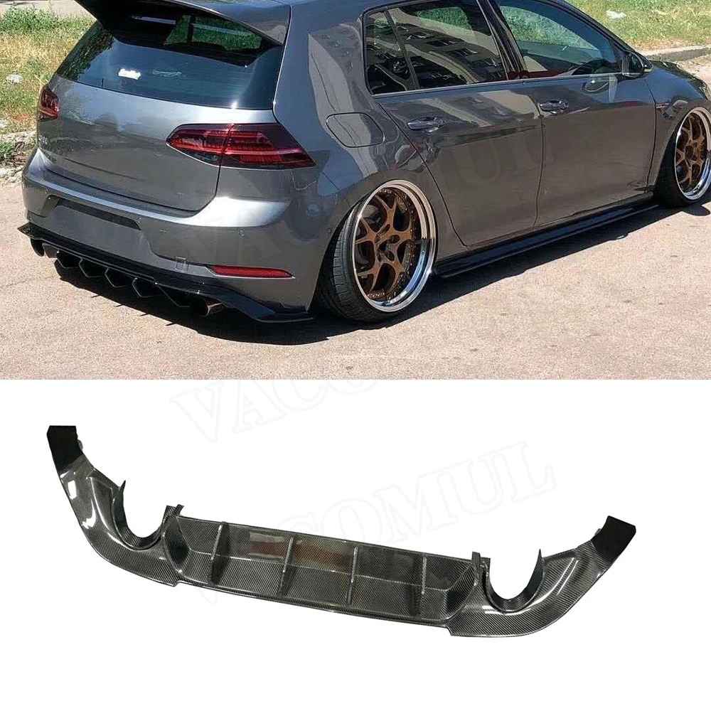 Задний спойлер из углеродного волокна с диффузором для VW Golf 7 5 MK7.5 Standard и GTI 2017 2018