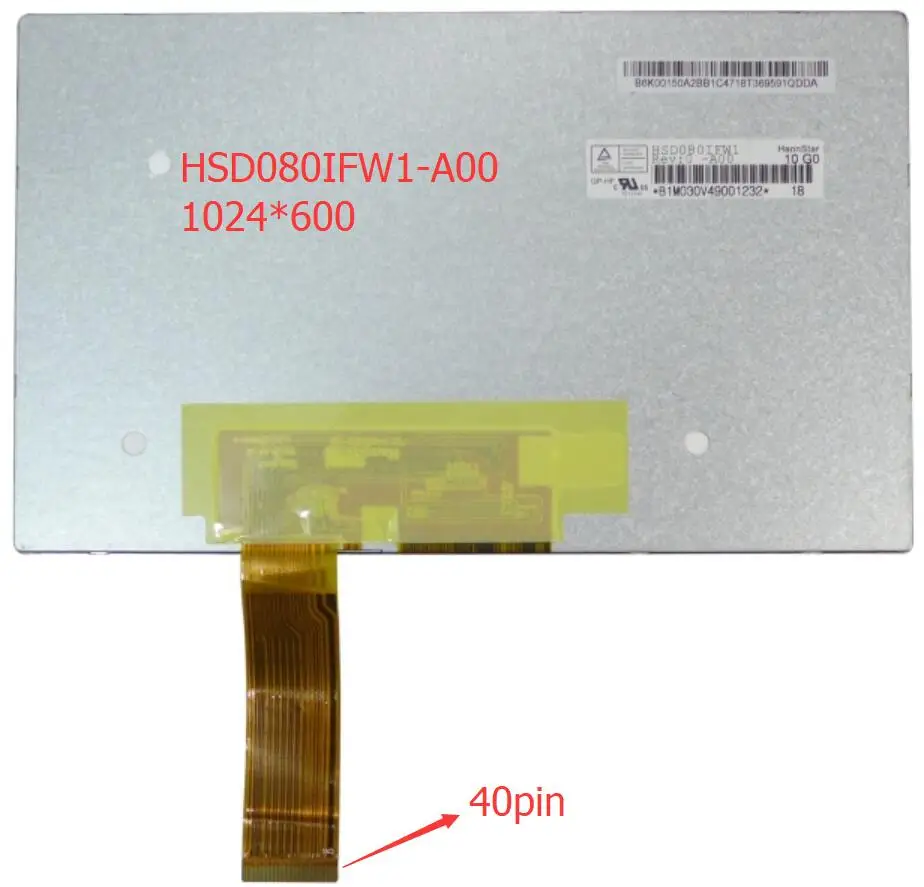 Автомагнитола Hanstar HSD080FIW1 8 дюймов 1024 600 cartpanels CLAA080NA12CW 40Pin Универсальная