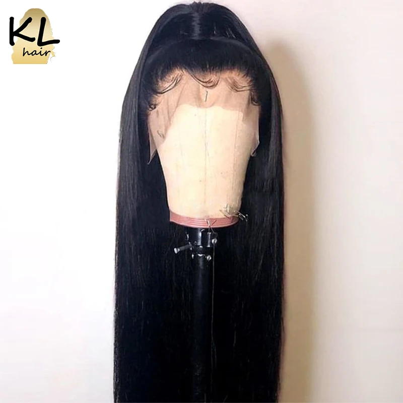 KL 360 парик al для черных женщин прямые бразильские волосы remy предварительно