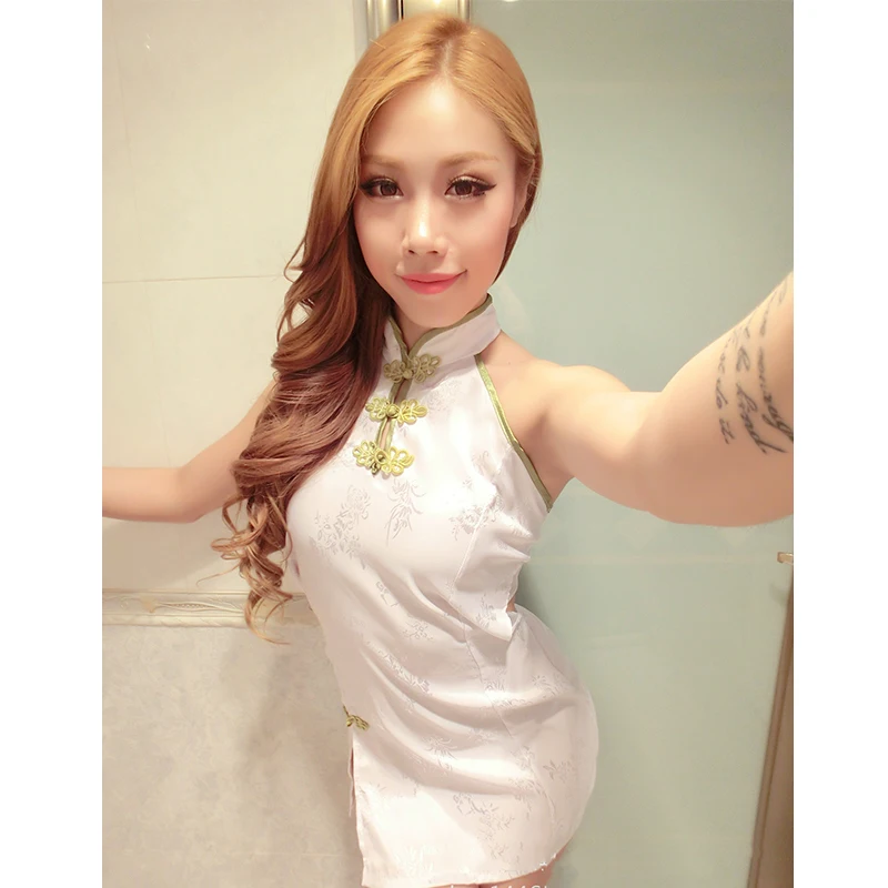 2018 пикантная Кружевная комбинация в китайском стиле женское нижнее белье Чонсам