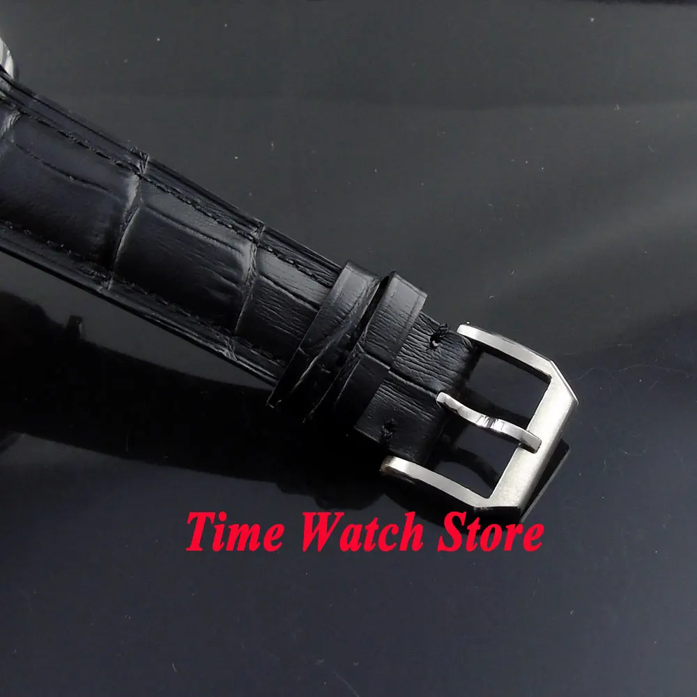 Парнис 43 мм автоматический сварочный аппарат Для мужчин часы Дата запас хода