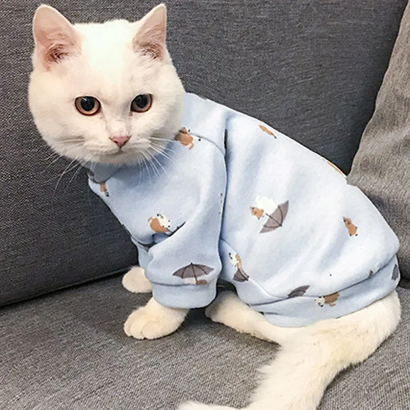 Blue Totoro Милый принт, костюм для питомцев, кошек, толстовка, зимняя теплая одежда для кошек, мягкий флис, щенок, кеди, одежда, пальто, товары для животных - Цвет: Blue Totoro