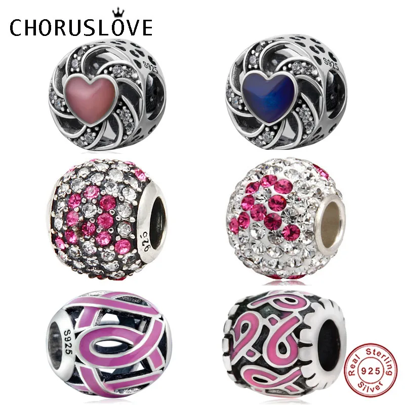 Choruslove розовая лента шарм Стерлинговое Серебро 925 пробы молочный рак осознание