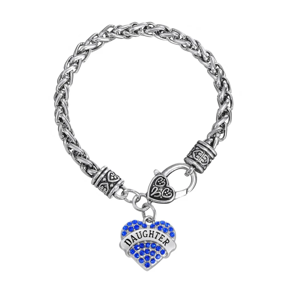 Рыболовный крючок подарок для матери и дочери металлический браслет с родиевым