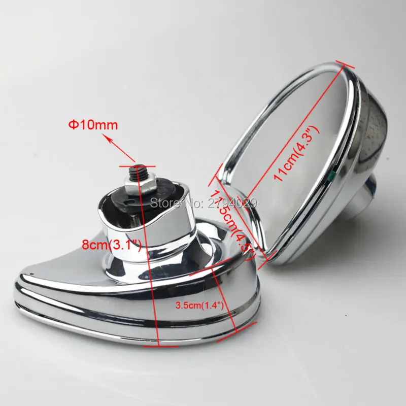 Free Shipping Motorcycle Mirror Chrome Rearview Side Fairing Mount Mirrors Fit for Harley Davidson Street Glide FLHX 96-13 New | Автомобили