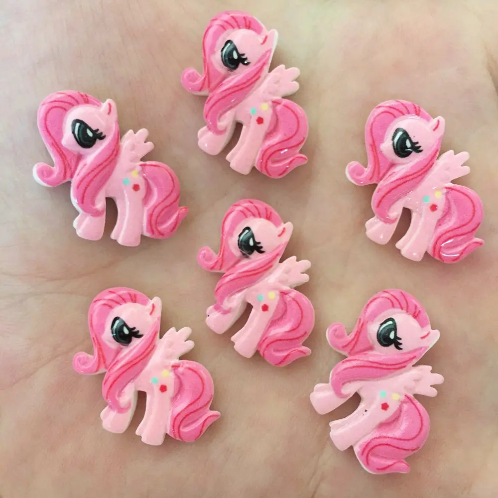 Сделай Сам 20 штук милая смола ручная краска лошадь плоский задний камень детский