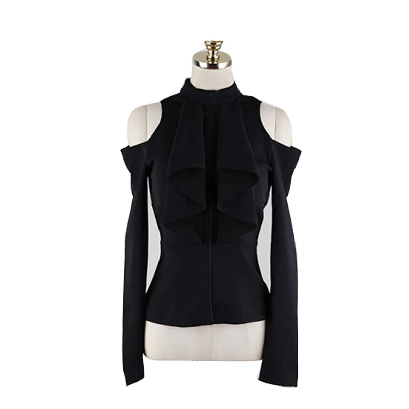 

2021 autumn women tops Korean sexy women fashion blusas hollow shirt long sleeved chiffon solid blouses women clothing D63 30