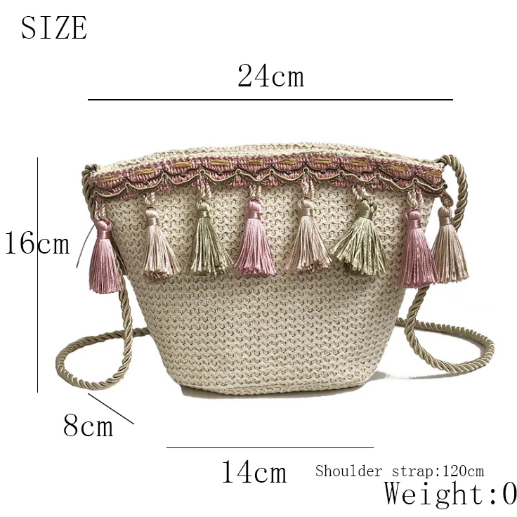 Кисточкой Висячие Спайк Изменить сумка трава девушки этнический Ветер диагональ