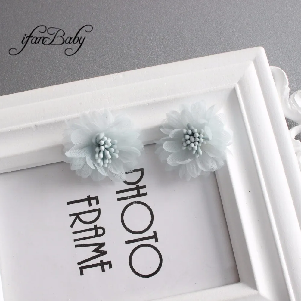 Неотделанный цветок со стеменом для волос обувь головная повязка шикарный из