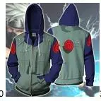 Толстовка Наруто с капюшоном и 3D принтом Повседневная модная куртка молнией 2019 |