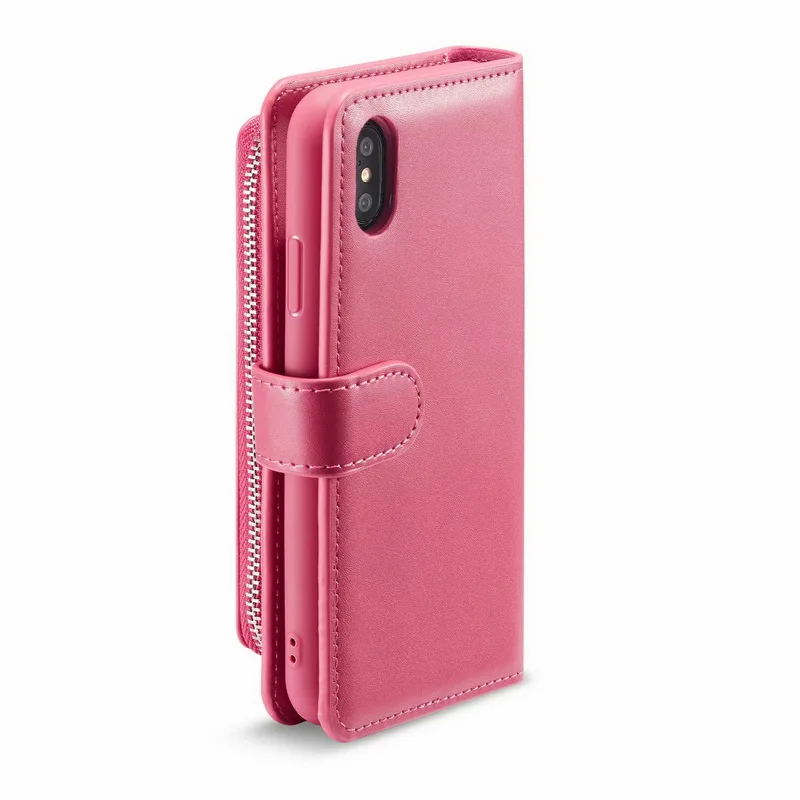 Для iphone 11 Pro X XS чехол для MAX XR 2в1 Магнит флип молния из искусственной кожи кошелек чехол для телефона чехол для iphone 6s 6 7 8 Plus сумка