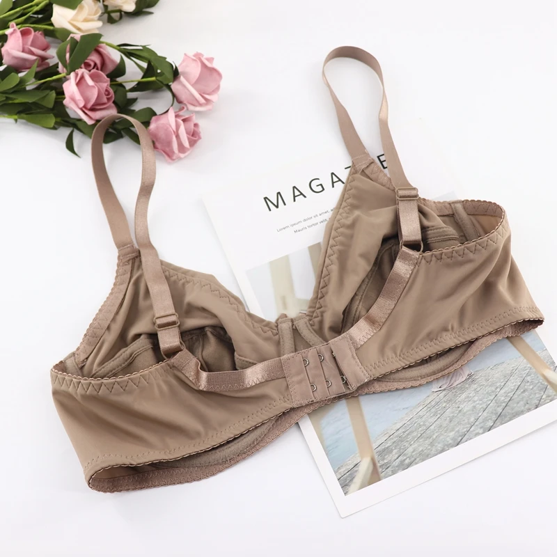 Beauwear, Женские Бюстгальтеры на косточках размера плюс, полный охват, не мягкий бюстгальтер, минимайзер, нижнее белье, 36-48, B, C, D, E, цвет черный, телесный, BH