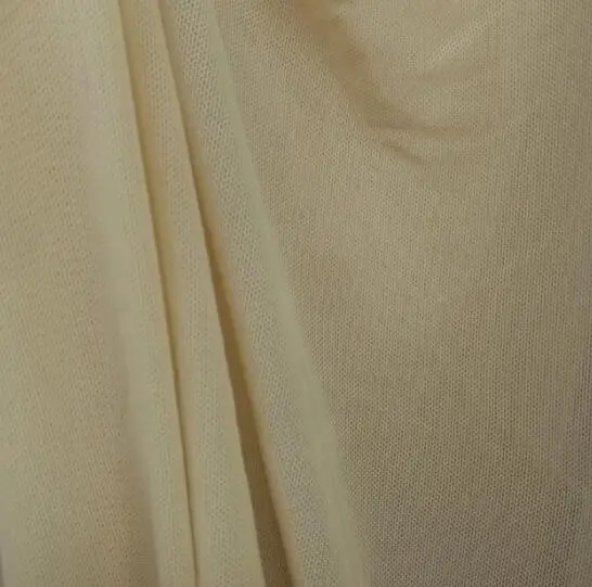 beige Спандекс нейлон мягкая сетка 4 способ эластичная ткань подкладка DIY сценические Чулки Нижнее белье сетка тюль трусики-шланг материал 1 ярд - Цвет: beige