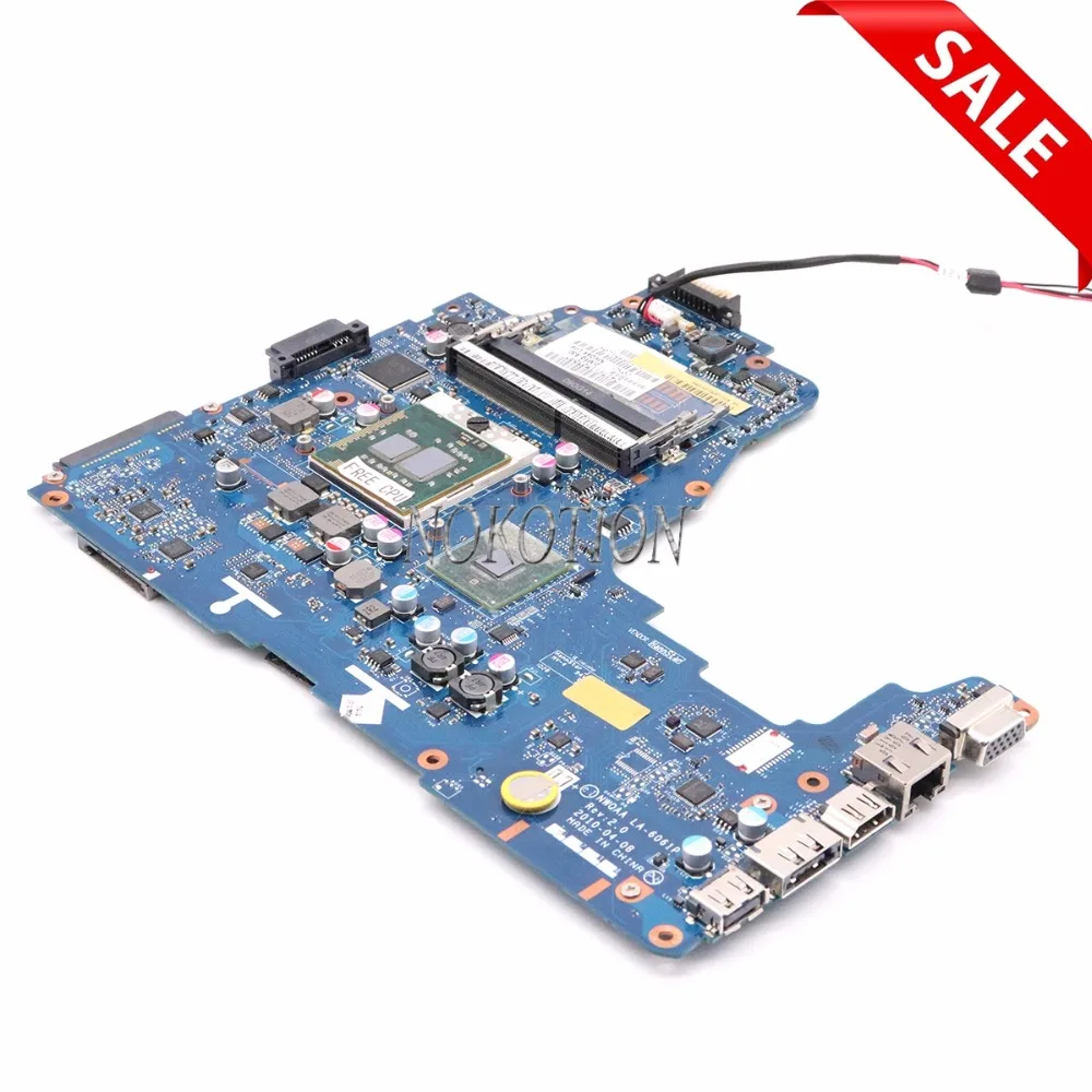 Материнская плата NOKOTION NWQAA LA-6061P k000104260 K000104250 для toshiba Satellite A660 A665 материнская