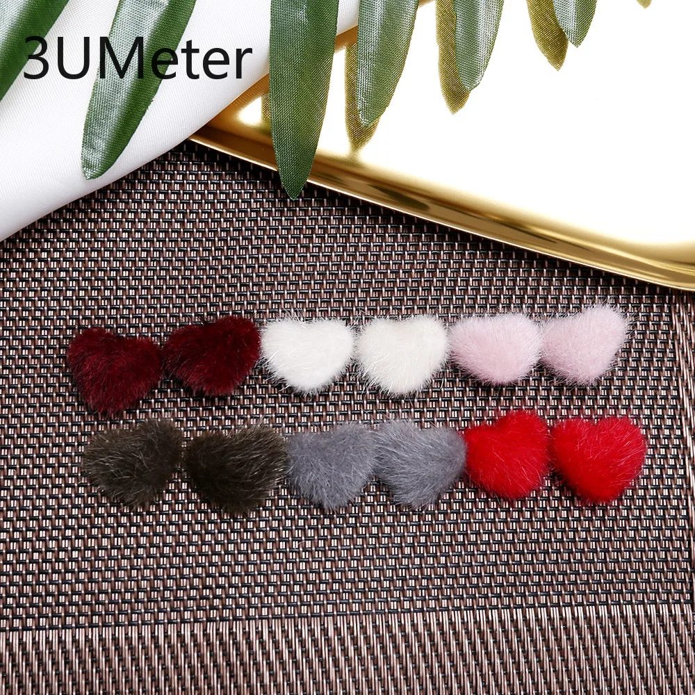 

Женские серьги 3 метра, корейские серьги-гвоздики с красным сердцем, милые, модные, простые, с меховым шариком, 2019, подарок для девушки