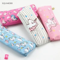 creative unicorn pencil case large capacity pen bag cartoon bag for kids gift office school stationery supplies