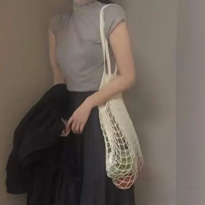 2 шт. портативная многоразовая сетчатая хлопковая Сетчатая Сумка-органайзер для