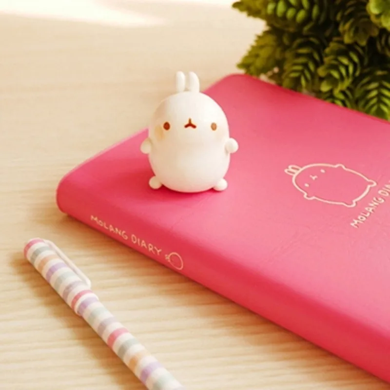 кожаный блокнот Molang заяц милый vintage кожа творческий ежедневник блокноты с белыми