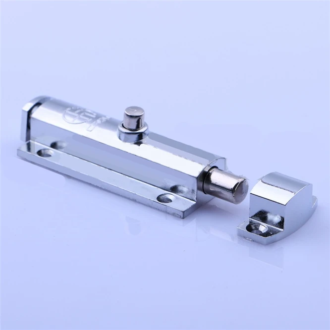 

Genuine LS406 Home Door Window Zinc Alloy / Plastic Security Slide Bolt Lock for Bathroom Toilet Spring Latch High Quality