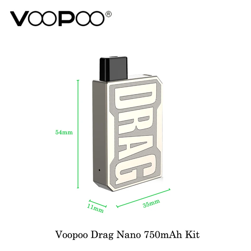 Электронная сигарета Voopoo Drag Nano 750 мАч все в одном Vape стартовый набор компактный