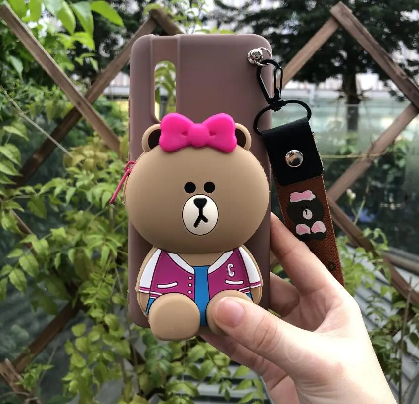 Oryksz 3D Носки с рисунком медведя из мультика бумажник с застежкой-молнией чехол для samsung galaxy Note8 9 S7 S7Edge S8 S9 S10 S10E J3 J5 J7 A6 A7 A8 плюс задняя крышка - Цвет: L