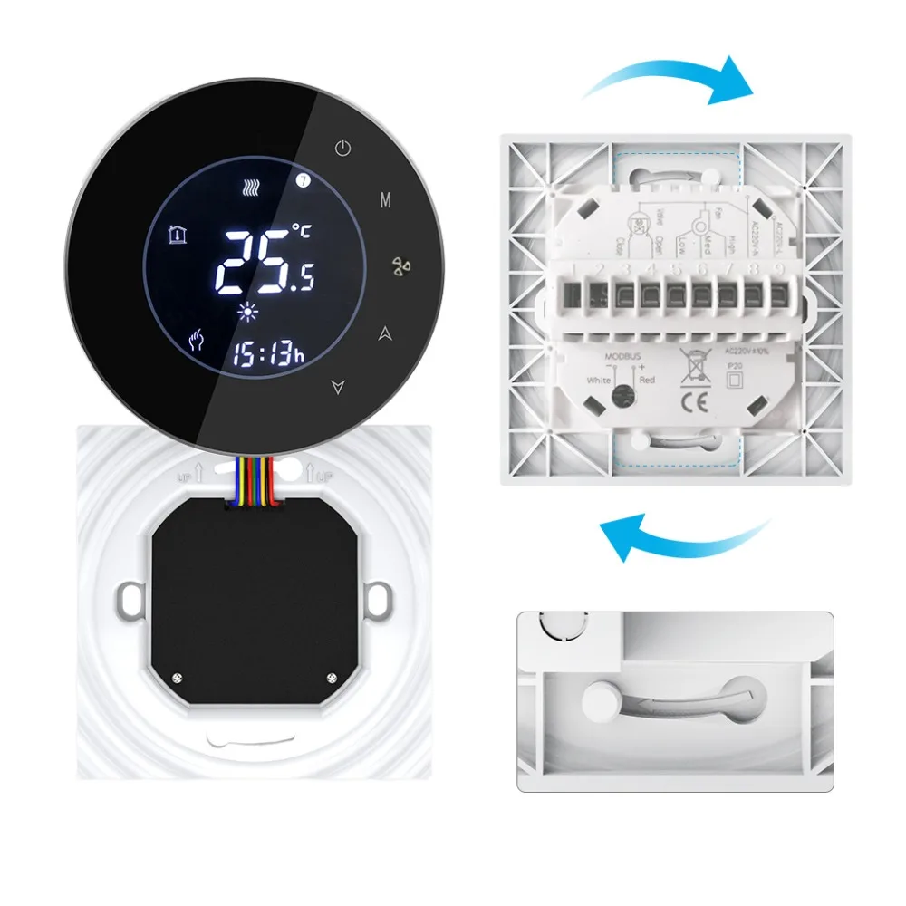 WiFi термостат для кондиционера совместим с Amzon Alexa Google Home Smart Life app управление программируемым