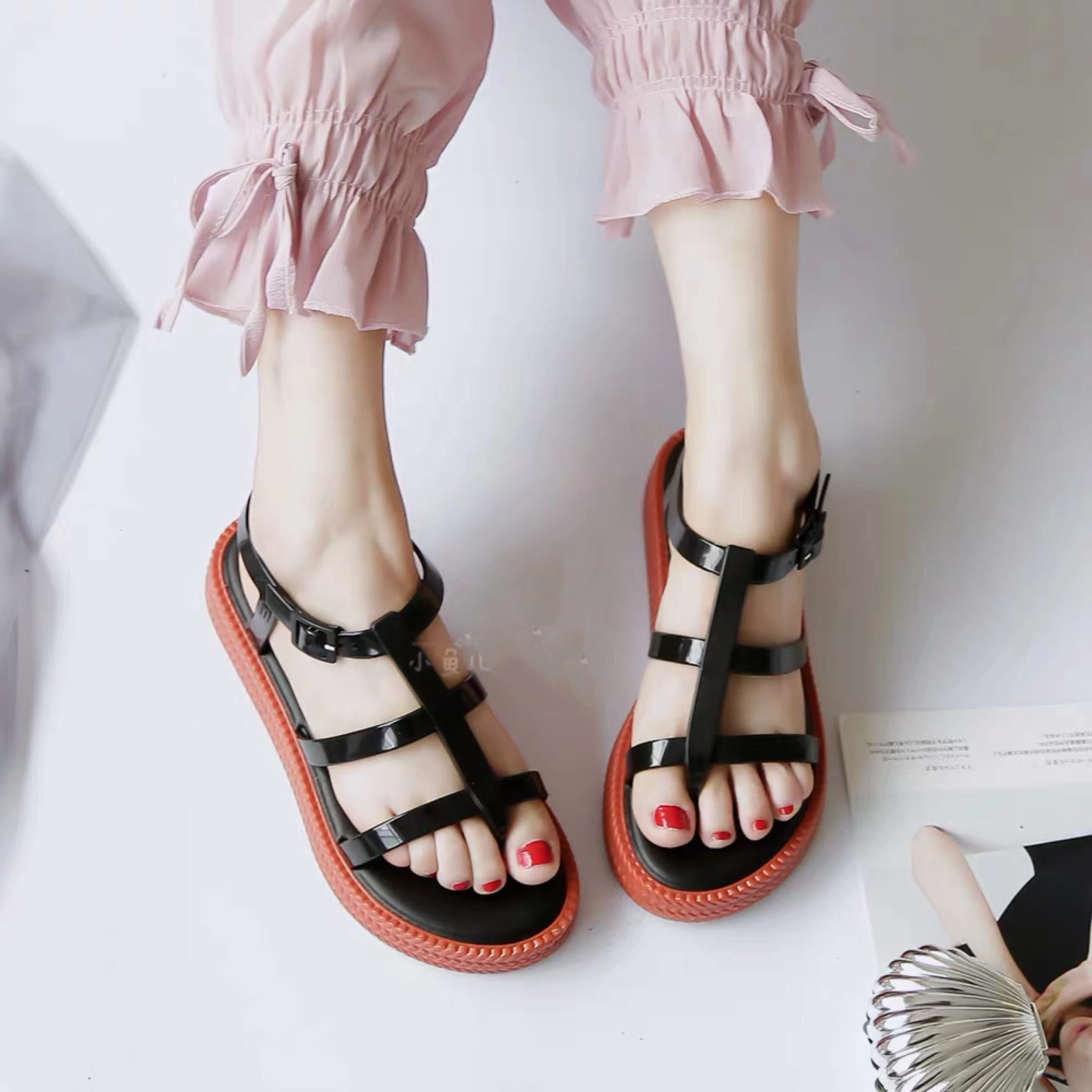 Женские римские сандалии Melissa на платформе желейные туфли Модные Взрослые