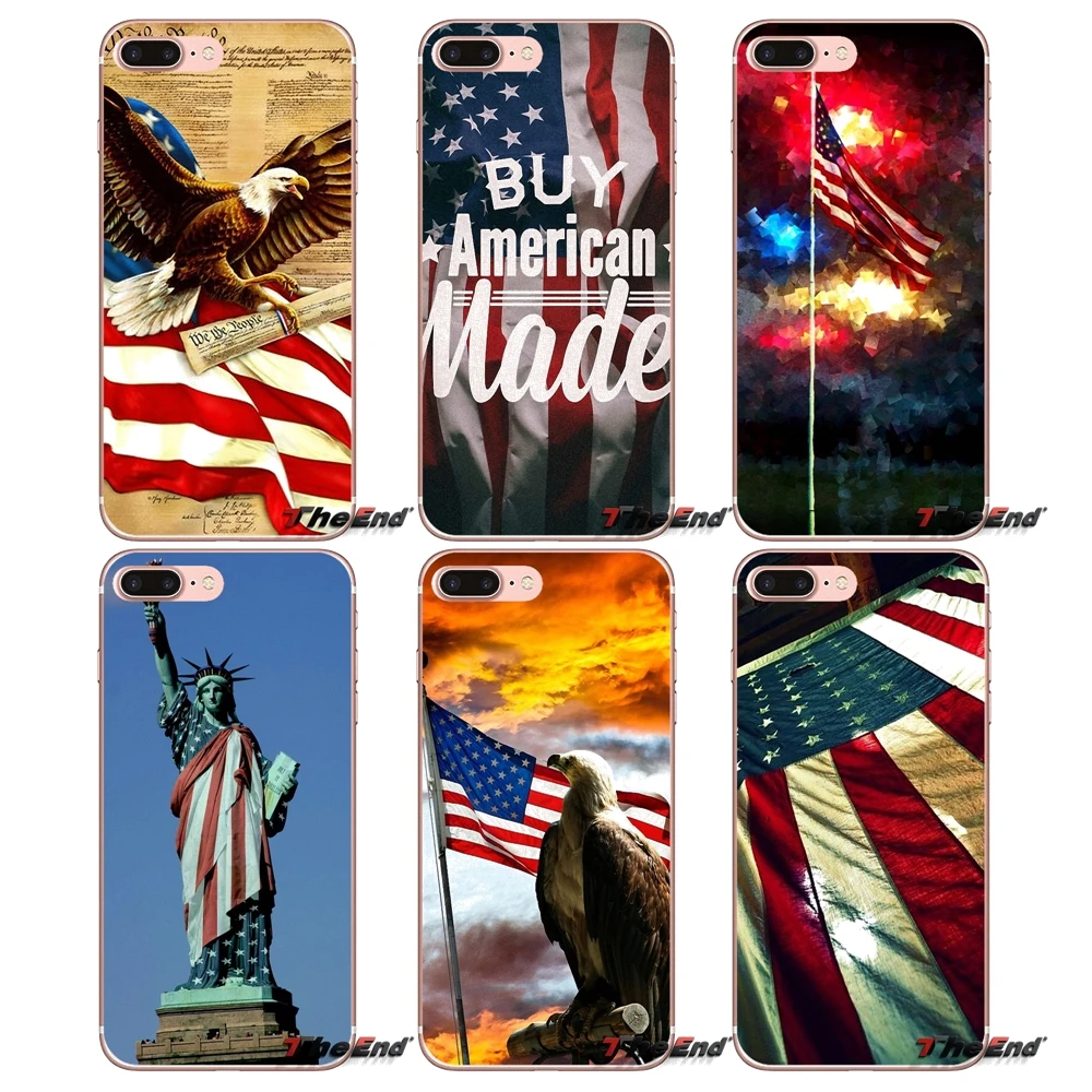 Горячая продажа флаг США Американа баннер ТПУ чехол для Samsung Galaxy S3 S4 S5 MINI S6 S7 edge S8