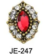 JE247 3D украшение для ногтей Металл/Стекло Стразы для ногтей японский сплав Блестящий металлический стикер для ногтей 10 шт./лот украшения для ногтей - Цвет: JE247