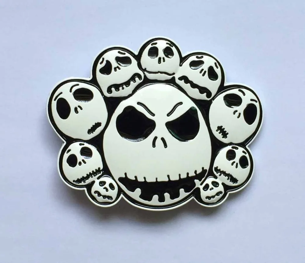 

Black and White Skull Belt Buckle suitable for 4cm wideth belt with continous stock