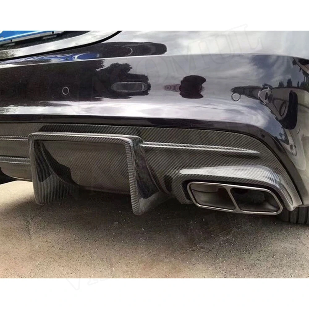 

CLA Class Carbon Fiber Rear Lip Spoiler Diffuser For Benz W117 CLA200 CLA250 CLA260 CLA45 2013-2019 With 4-Outlet Exhaust Bumper