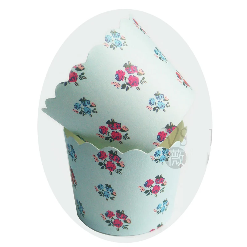 50 штук пакет красные вишневые большие цветы Радуга пион бабочка бумага кекс