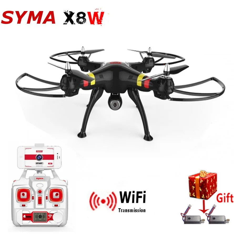 Syma X8W разведчики RC Квадрокоптер WiFi FPV 4CH 6 оси Дрон с гироскопом w/2MP камера RTF 7 4 V 2000