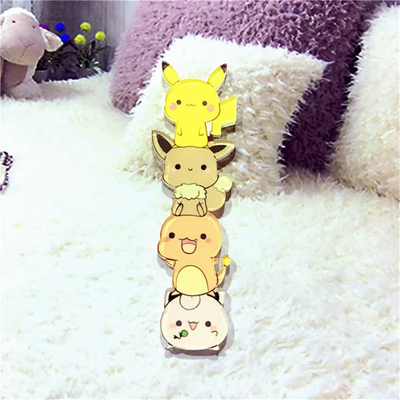 Kawaii Harajuku наборный животного Пикачу панда акрил брошь значок Рюкзак Rozet воротник
