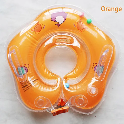 orange Детские аксессуары для плавания, защитное кольцо для шеи, круг для купания, Желтая утка, надувная чашка для воды - Цвет: orange