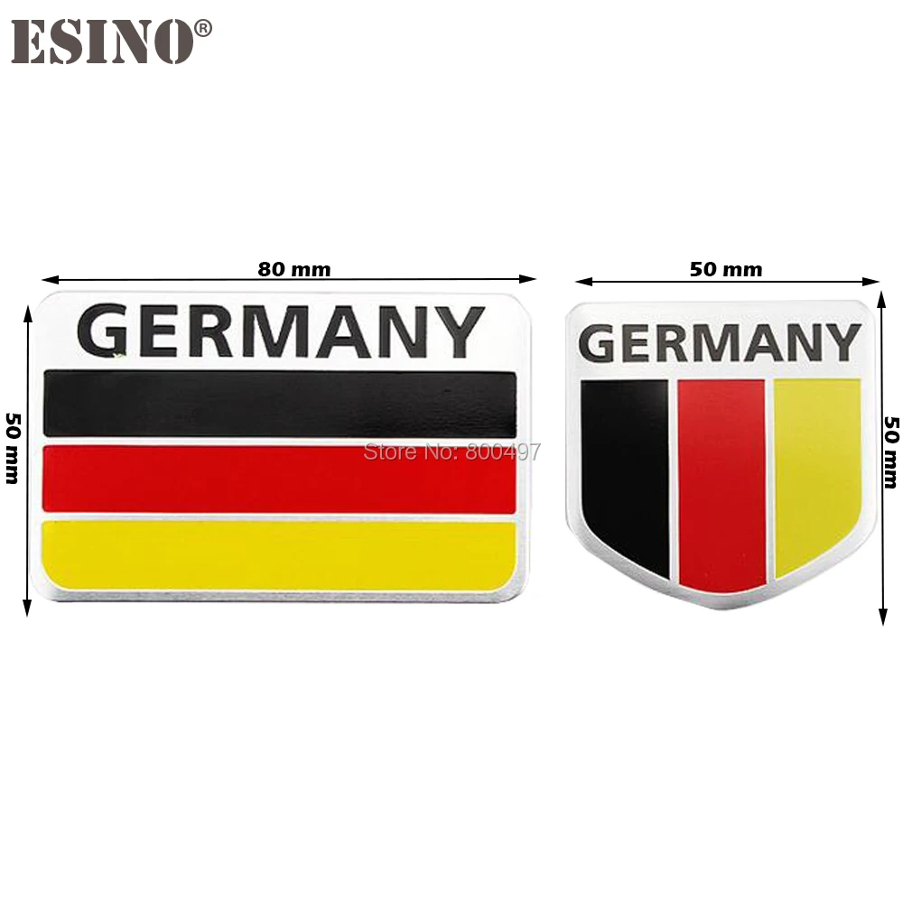 Car Styling New Design Germany National Flag Set 3D Metal Chrome Aluminium Alloy Emblem Badge Sticker Decal Auto Accessory | Автомобили и