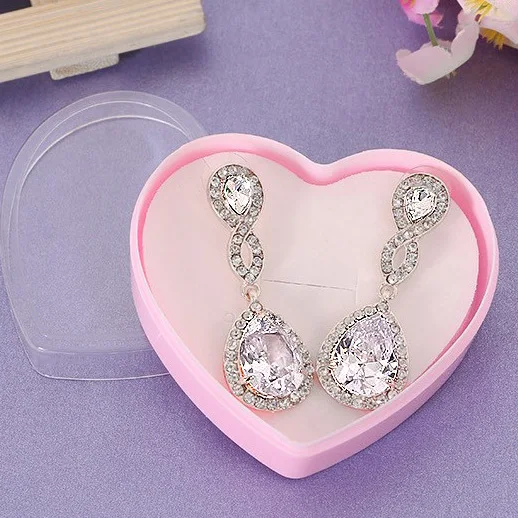 Органайзер акриловый прозрачный для сережек коробочка колец влюбленных новая