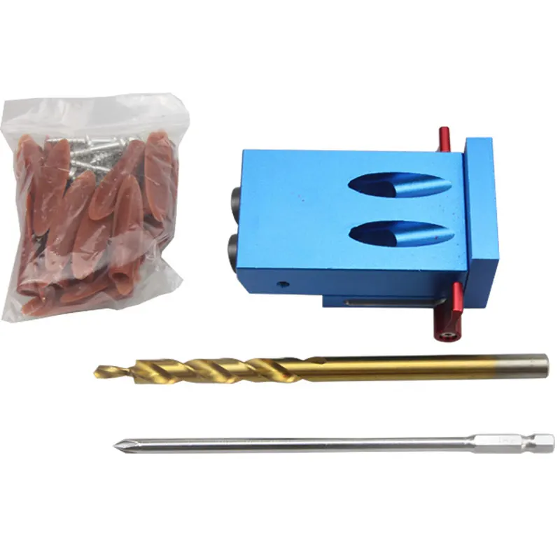 XK-1 Pocket Hole Drilling Jig Kit DIY Woodworking Oblique Drill Tool Joinery Dowel Jigs 3 in 1 Locator | Инструменты