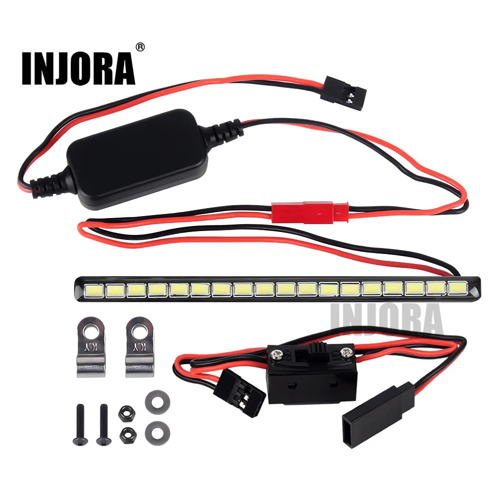 INJORA RC автомобиль 125 мм Металл 18LED супер яркие огни бар с переключателем для 1/10 RC Гусеничный автомобиль Traxxas TRX4 TRX-4