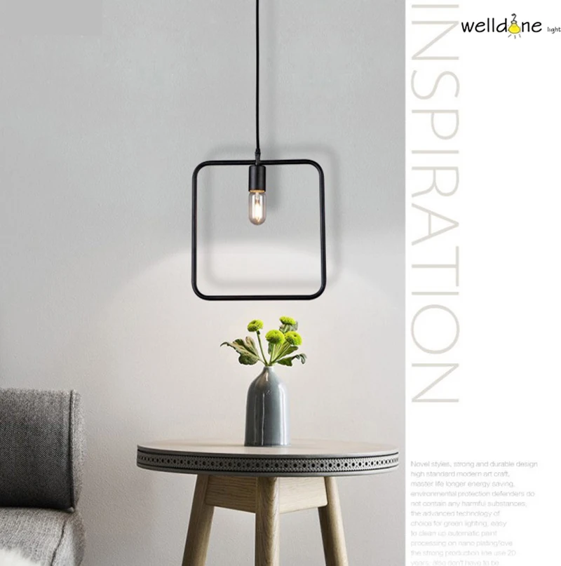 Прямоугольная круглая винтажная Современная железная Металлическая черная