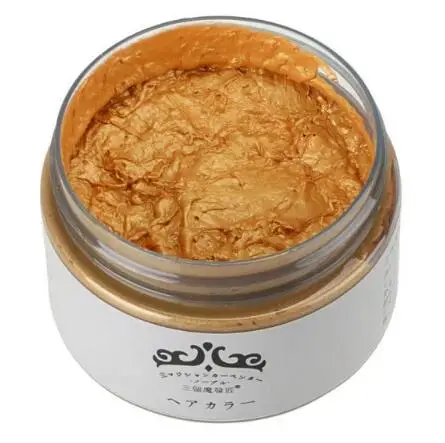 Gold Харадзюку Mofajang, 7 цветов, одноразовая краска для волос, Восковая краска, одноразовая формовочная паста, серебряная, красная краска для волос, воск, грязевой крем - Цвет: Gold
