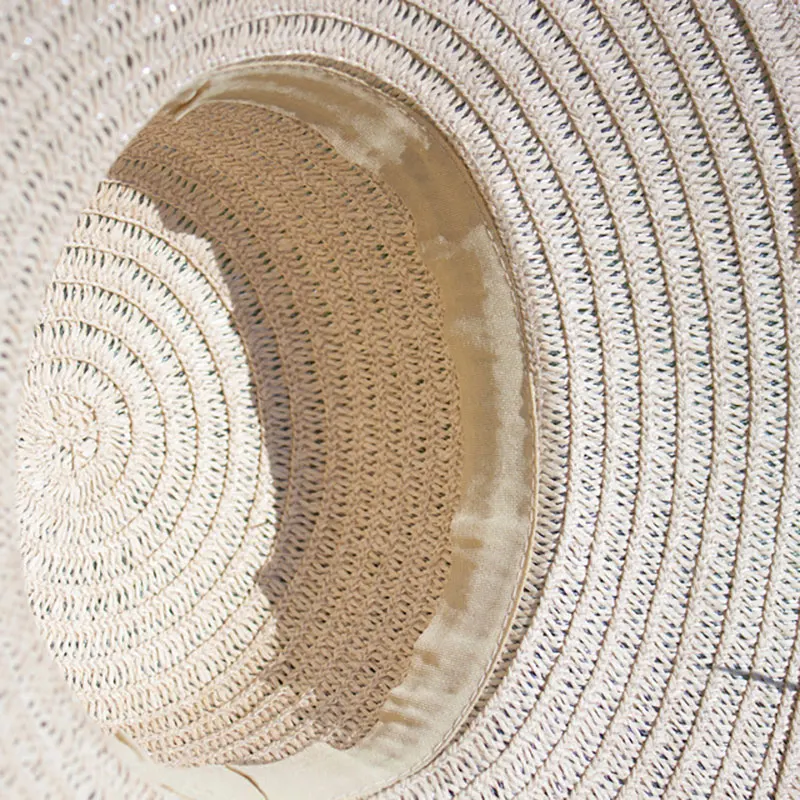 Соломенная шляпа летние шляпы для женщин Chapeau Femme пляжа однотонный бежевый хаки с