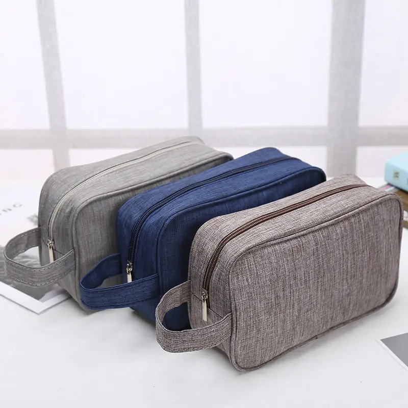 Портативная мужская дорожная сумка для мытья холщовая косметичка ванной на
