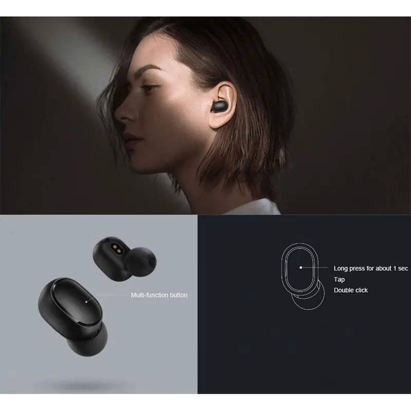 Xiaomi Redmi Airdots 2 TWS Bluetooth беспроводные наушники стерео Бас 5 0 Eeadphones с микрофоном Handsfree