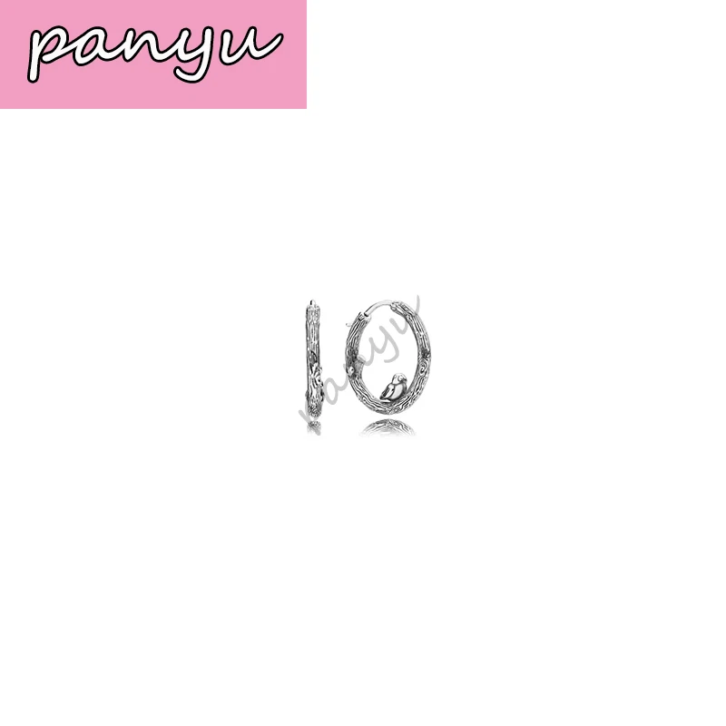 PAN Ear Nails Серебро 925 капли воды полые любящие ушные ногти подходят для Дня Святого Валентина DIY Серьги очаровательные ювелирные изделия
